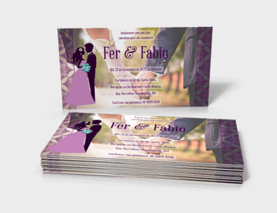 Convite Couchê 250g Laminação Fosca e Verniz Localizado 10x18cm - 4x0 - 1000 unid