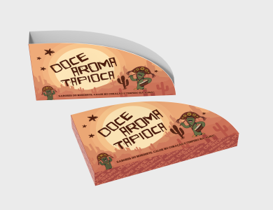 Embalagem Tapioca Kraft 240g sem Película Antigordura 15x2x8cm - 4x0 - 50 unid