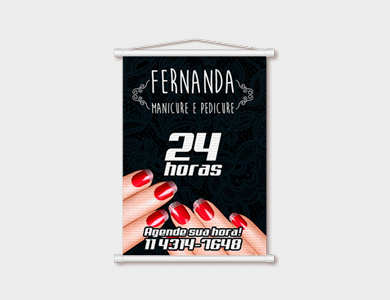Mini Banner 280g 30x40cm - 4x0 - 10 unid