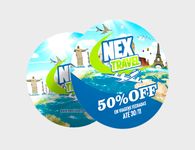 Móbile em Papel Redondo Couchê 300g Sem Verniz 35x35 cm Corte Especial - 4x4 - 5 unid